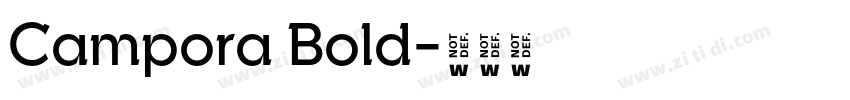 Campora Bold字体转换